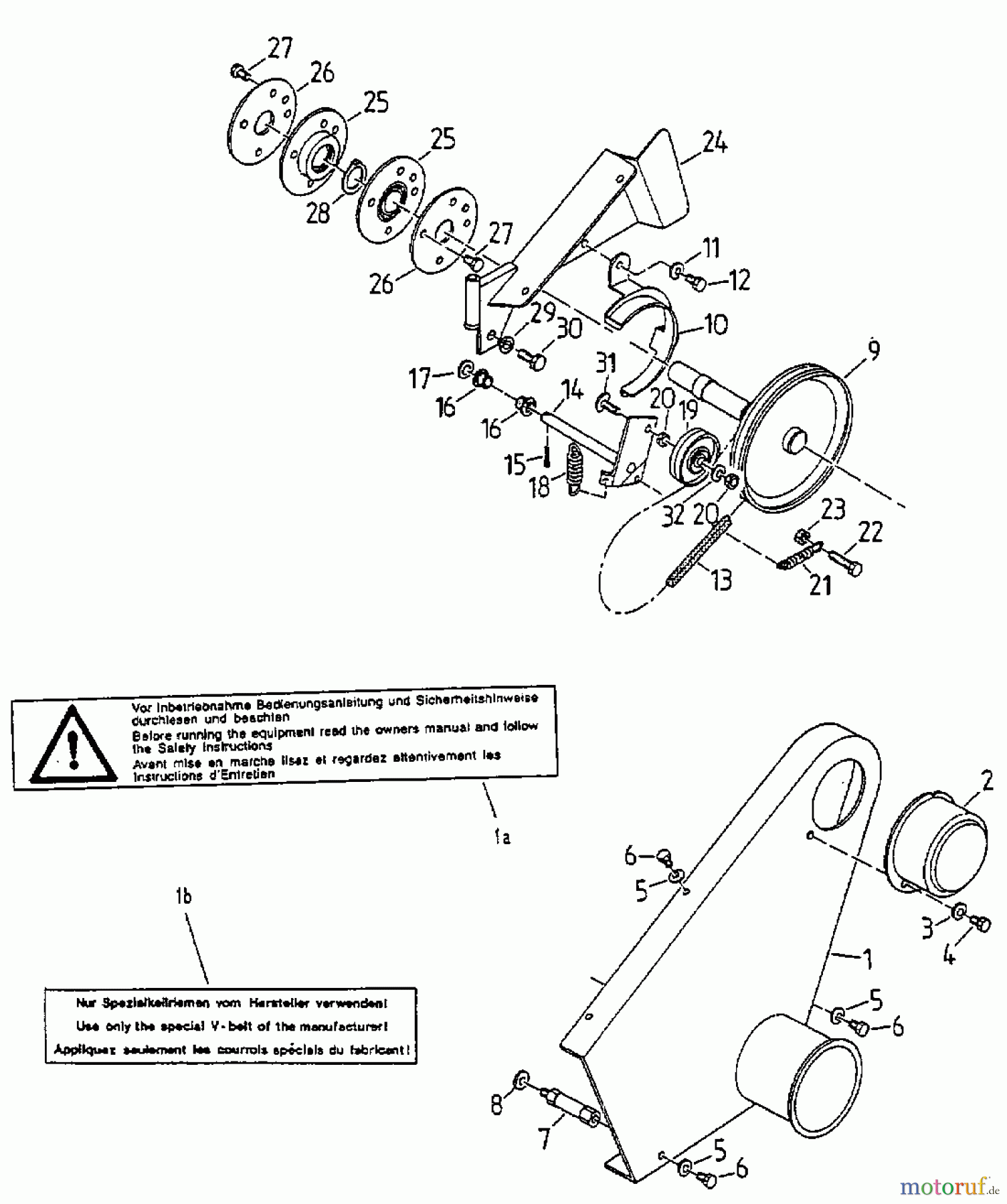  Gutbrod Cutter bar mower BM 107 17A-107-604  (2000) Drive system
