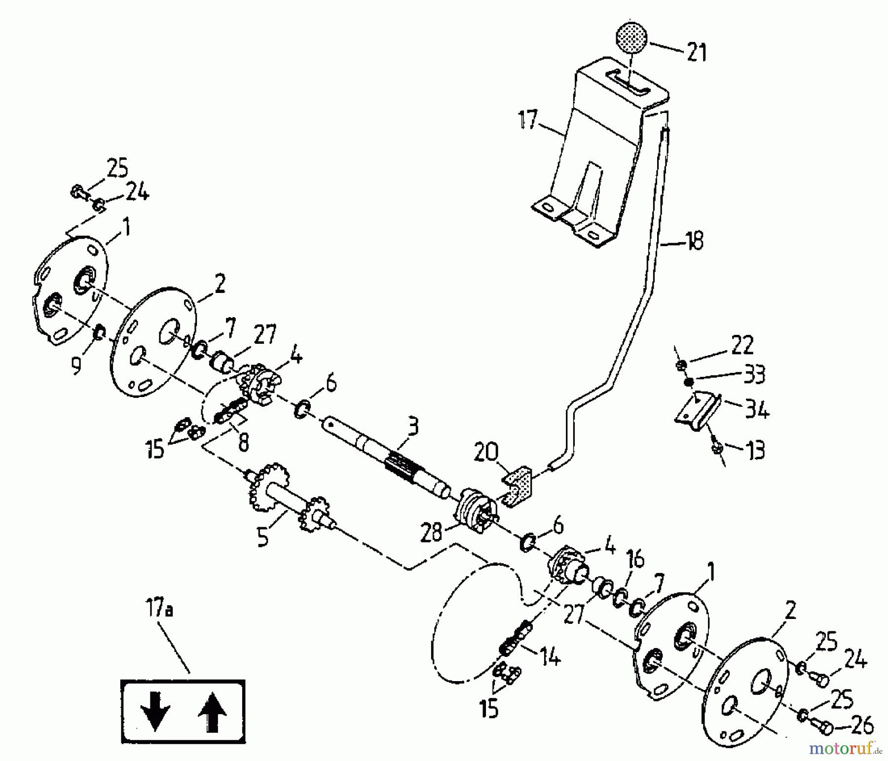  Gutbrod Cutter bar mower BM 107 17A-107-604  (1999) Drive system