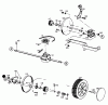 MTD GES 45 12A-T00Z678 (1998) Listas de piezas de repuesto y dibujos Gearbox, Wheels