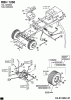 Cub Cadet RBH 1200 13A-120M603 (2001) Listas de piezas de repuesto y dibujos Steering, Rear wheels, Frame