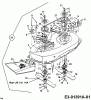 Gutbrod Sprint 850 13AL47GE604 (1998) Listas de piezas de repuesto y dibujos Mowing deck E (36"/91cm) side discharge