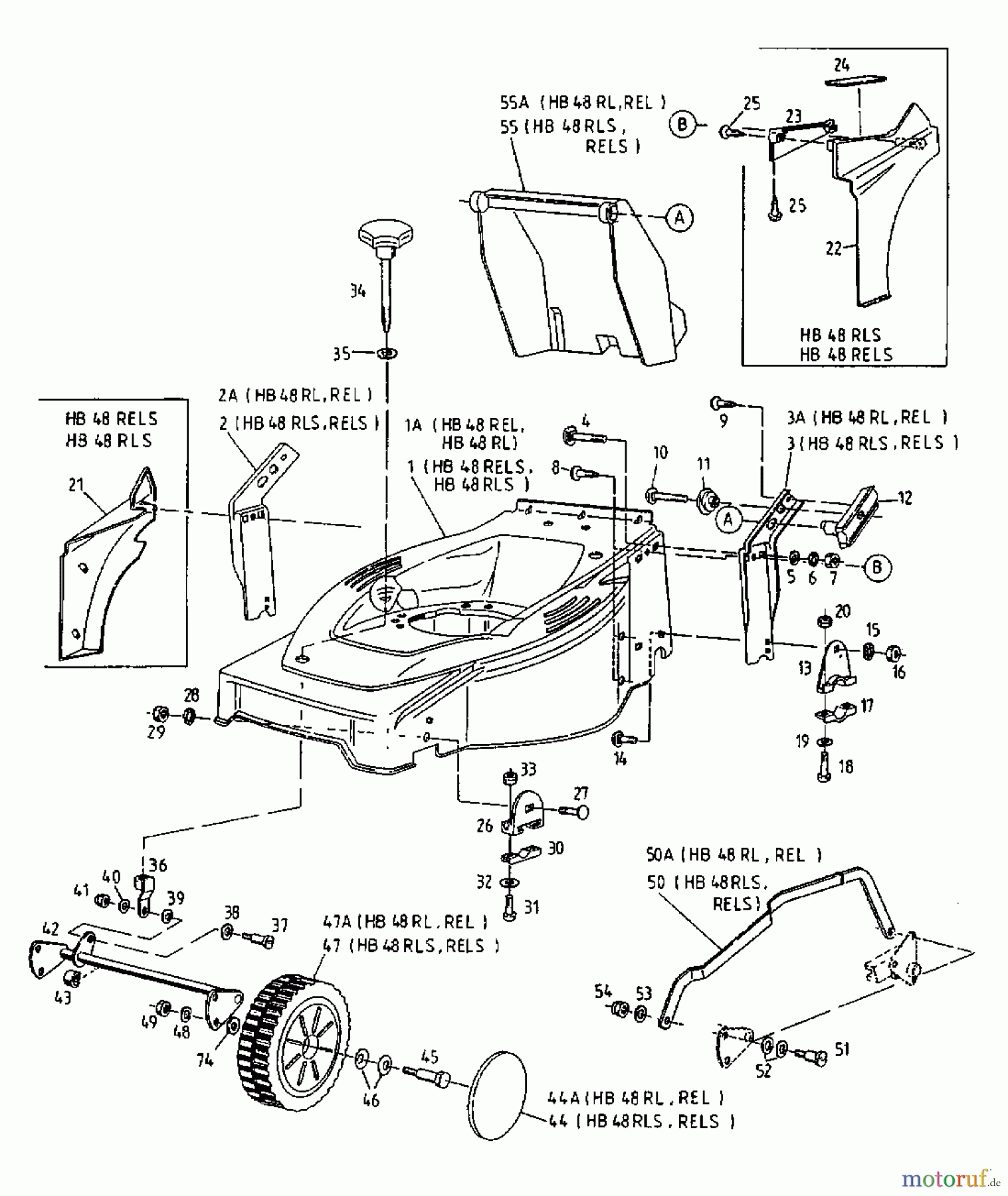  Gutbrod Petrol mower self propelled HB 48 REL 12CET58U604  (2000) Basic machine