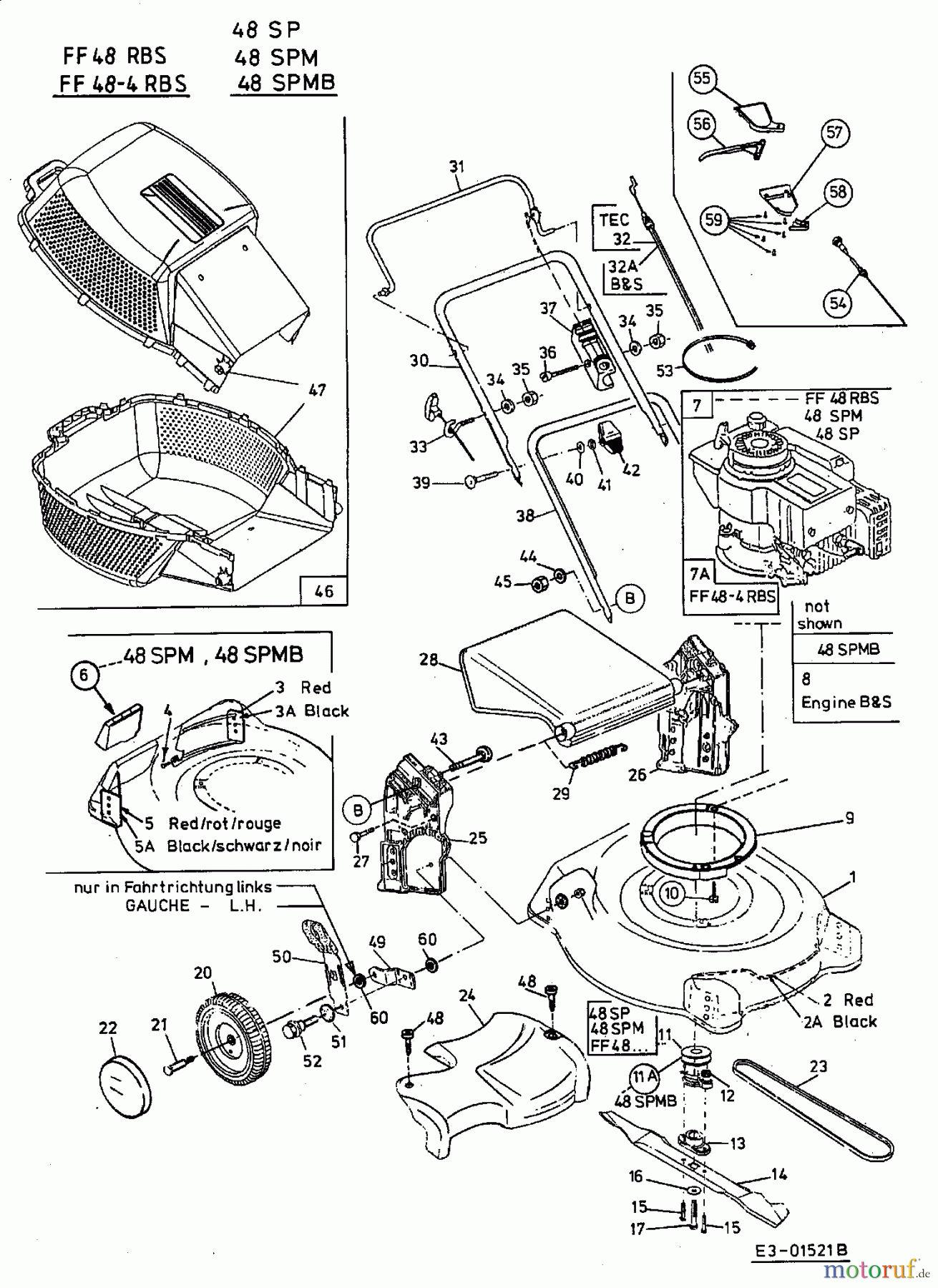  MTD Petrol mower self propelled FF 48 RBS 12A-V05V665  (2002) Basic machine