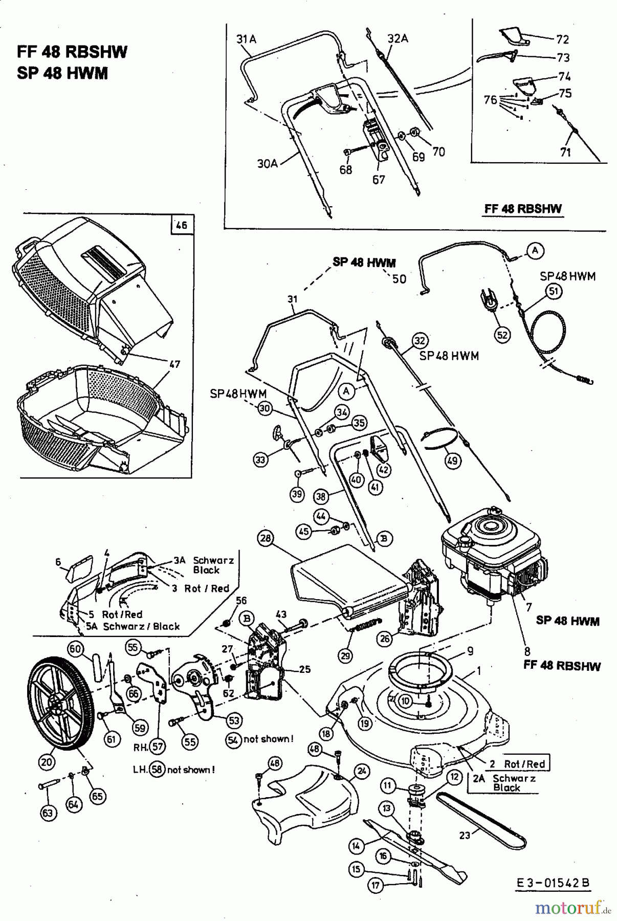  Nac Molgo Motormäher mit Antrieb FF 48 RBSHW 12A-V48C605  (2002) Grundgerät