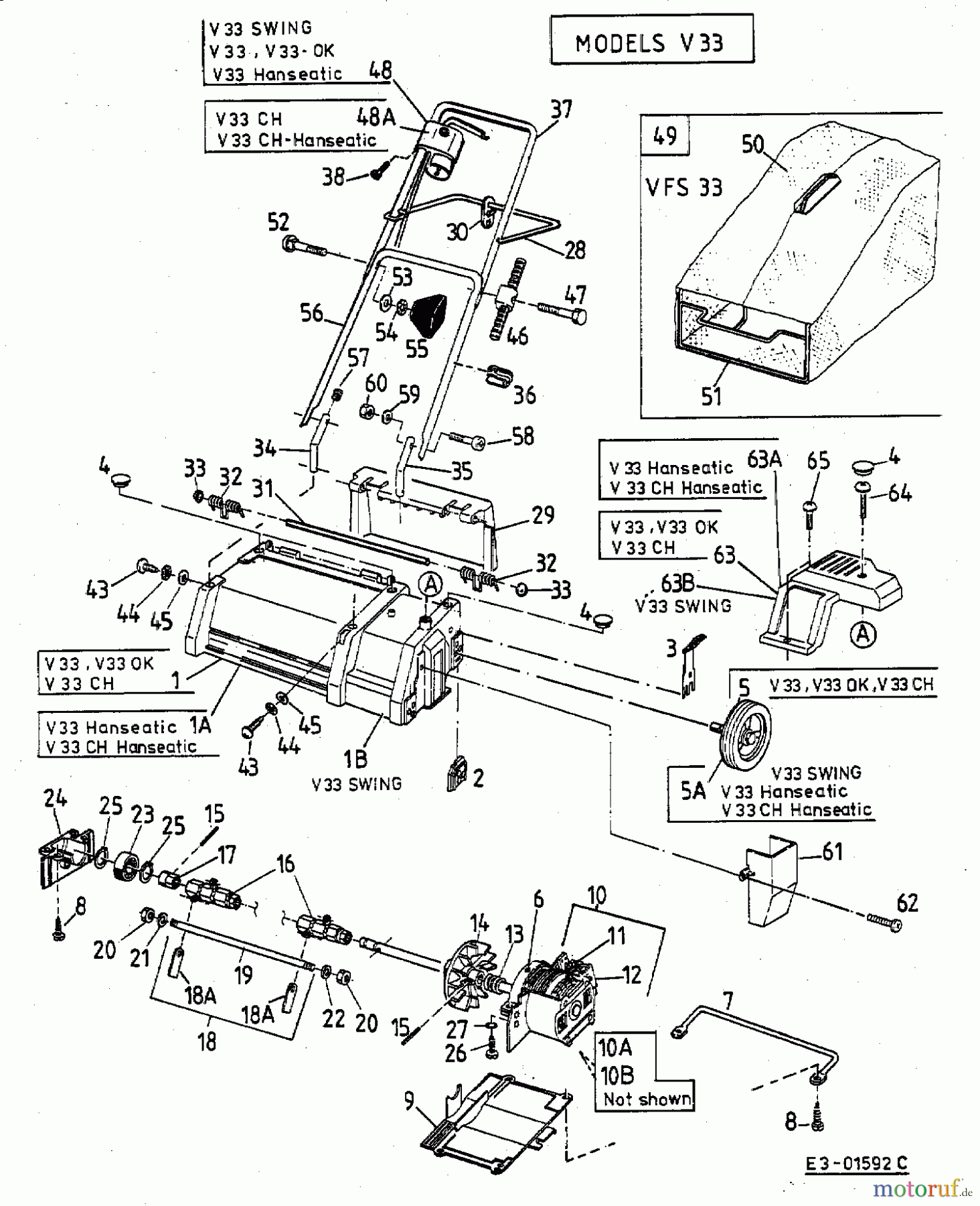  Swing Elektrovertikutierer V 33 16BEA1D-621  (2003) Grundgerät