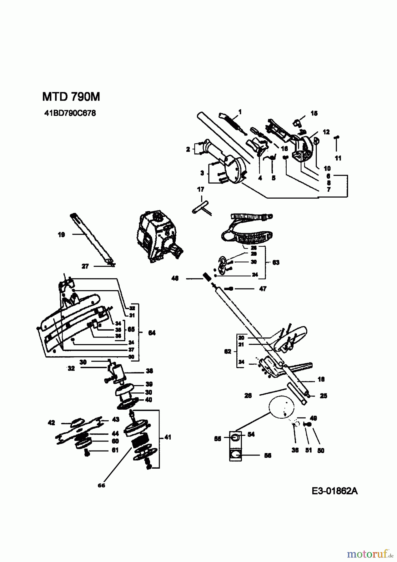  MTD Brush cutter 790 M 41BD790C678  (2004) Basic machine