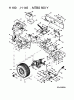 MTD H 180 13AQ698G678 (2004) Listas de piezas de repuesto y dibujos Drive system, Pedals, Rear wheels