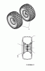MTD SN 155 H 13BA518N670 (2004) Listas de piezas de repuesto y dibujos Front wheels