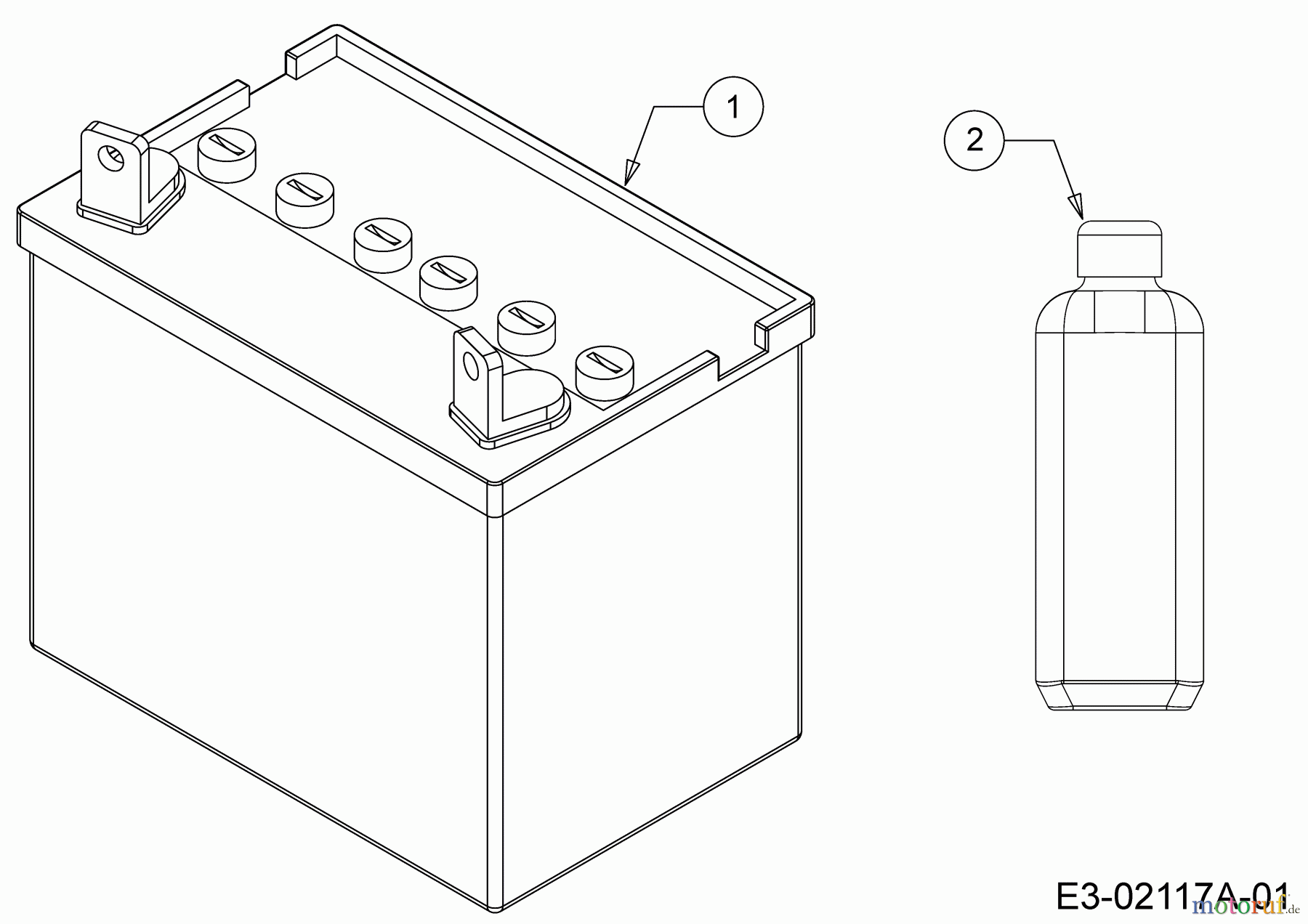  Gardens Best Lawn tractors RH 115/76 13DH452C610  (2005) Battery