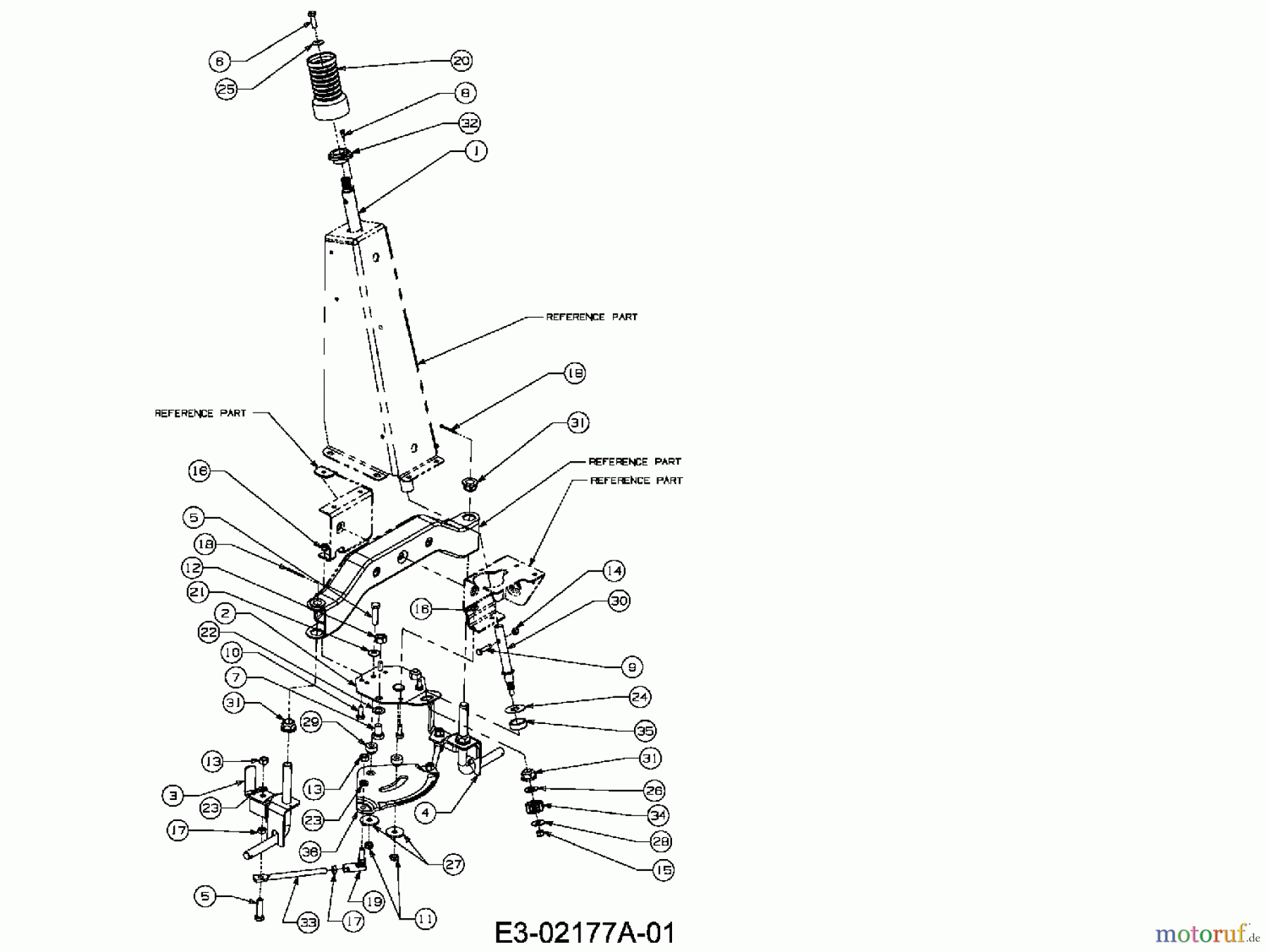  Greencut Rasentraktoren AT 506/06 13B7064-639  (2006) Lenkung