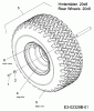 MTD RS 220/107 13A4762G600 (2007) Listas de piezas de repuesto y dibujos Rear wheels 20x8