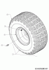 MTD 17.5/42 13AN775S308 (2018) Listas de piezas de repuesto y dibujos Rear wheels 20x8