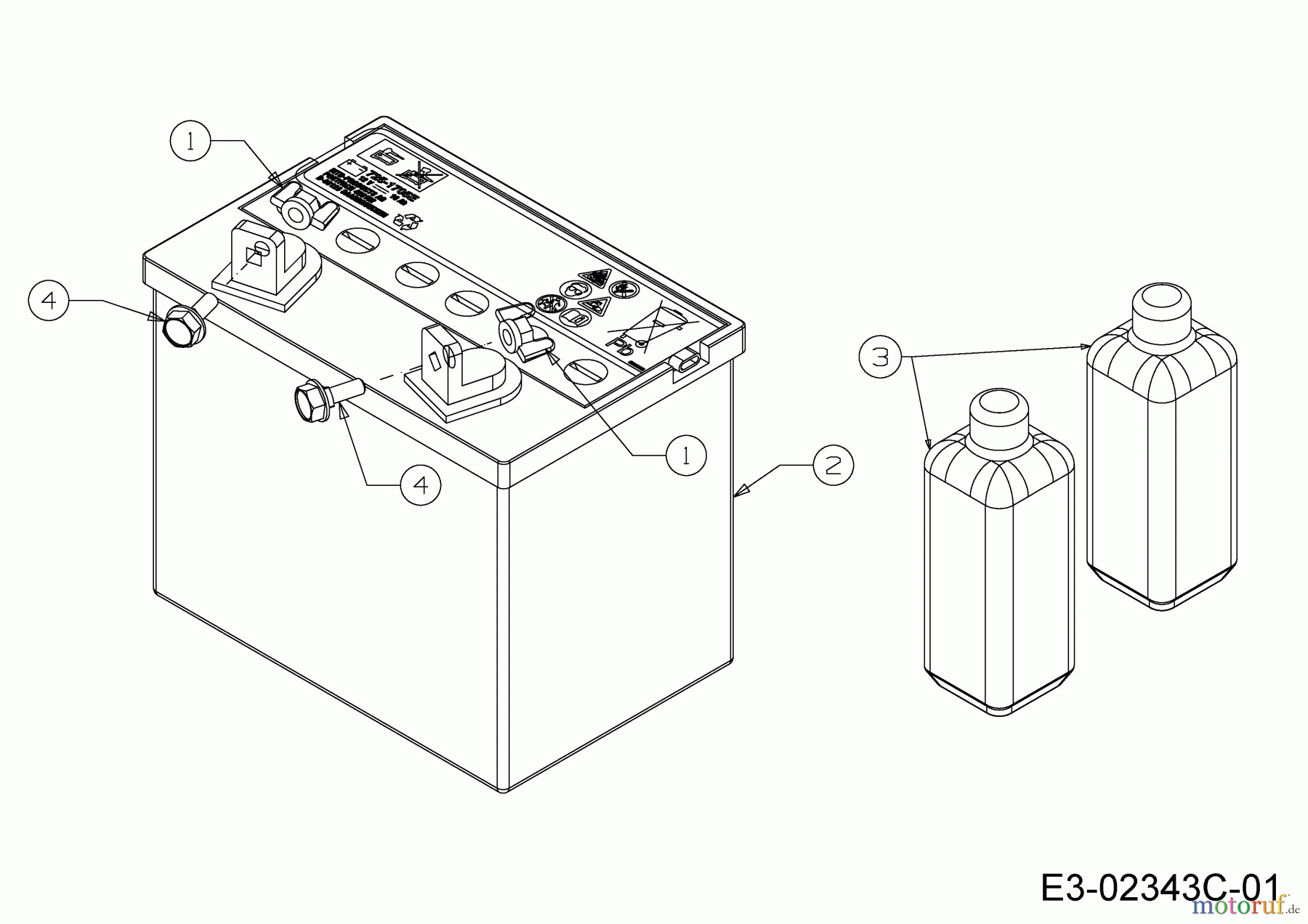  Oleo-Mac Lawn tractors Krosser 92/13 T 13AH77KE636  (2011) Battery