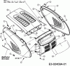 Lawnflite 909 13AP509J611 (2006) Listas de piezas de repuesto y dibujos Engine hood 9-Style