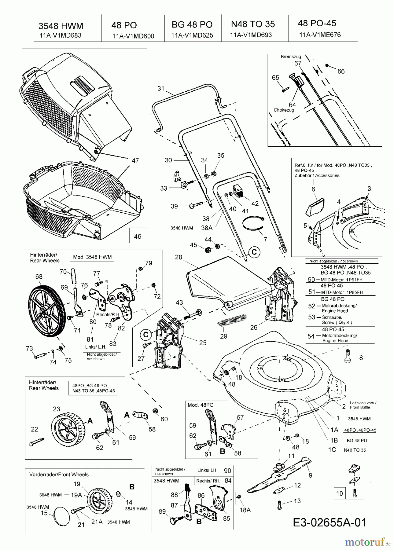  Black-Line Petrol mower 3548 HWM 11A-V1MD683  (2006) Basic machine