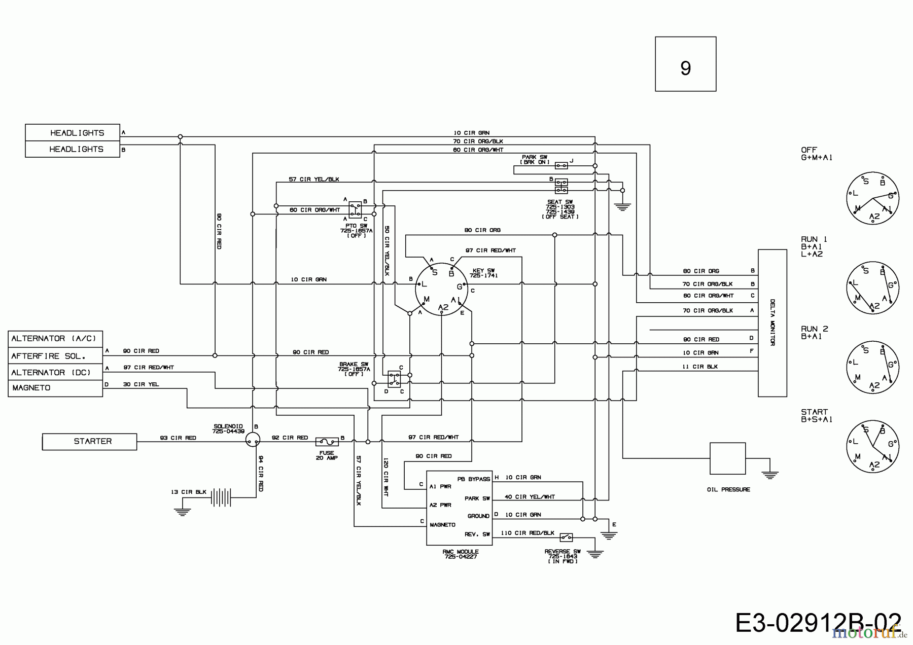  Gutbrod Lawn tractors DLX 107 SHLK 13AG616G690  (2008) Wiring diagram