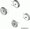 MTD 48 PKM 11A-167D676 (2007) Listas de piezas de repuesto y dibujos Wheels
