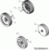 MTD 46 SPHM 12C-J2AQ678 (2007) Listas de piezas de repuesto y dibujos Wheels