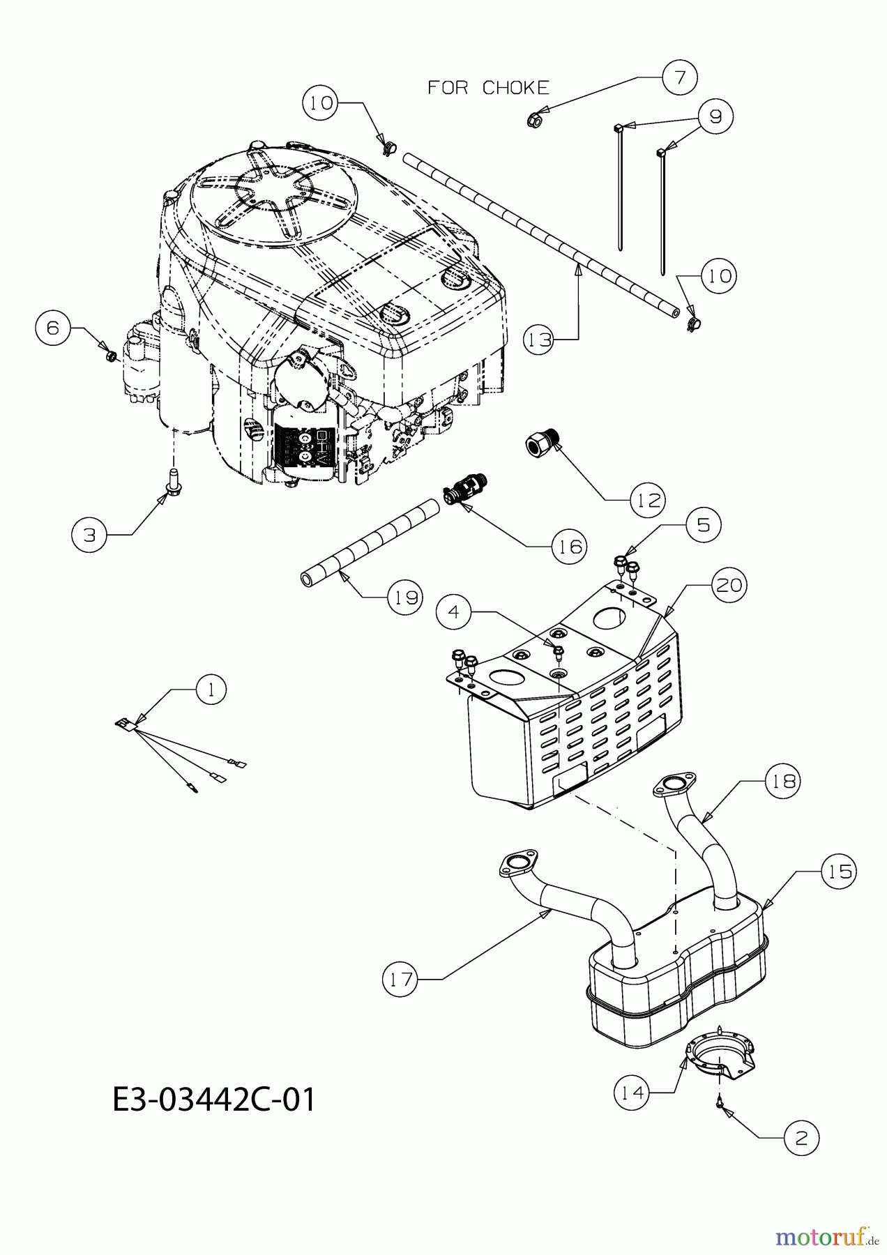  Champ Lawn tractors CHAMP 25-105 13AI517N679  (2010) Engine accessories
