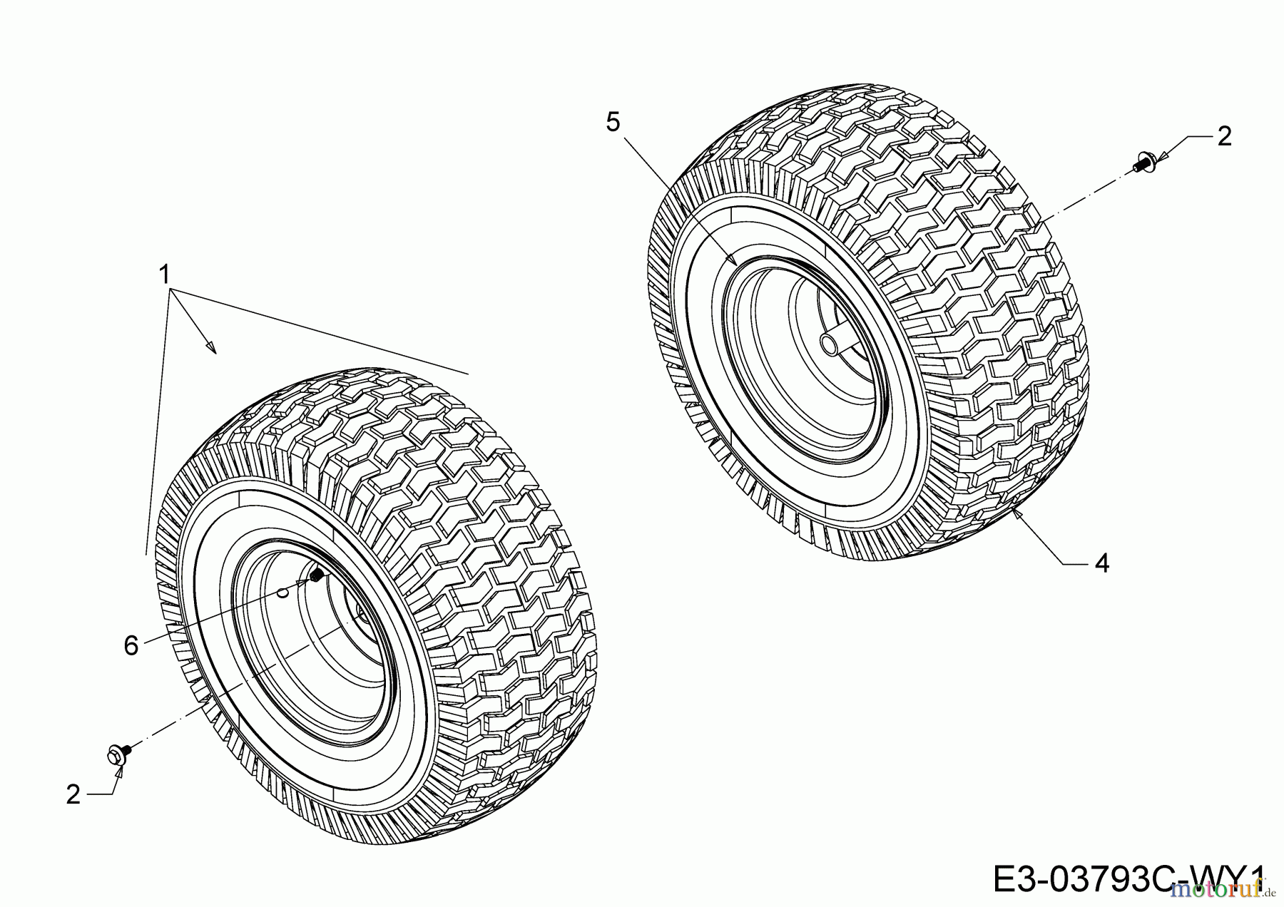  Wolf-Garten Lawn tractors 96.130 T 13HH76WF650  (2018) Rear wheels