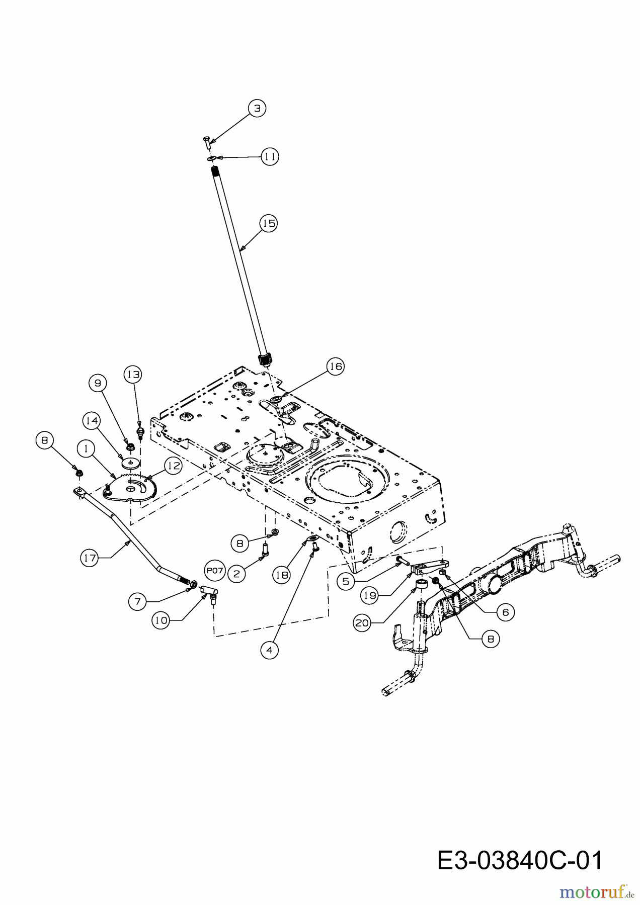  Bestgreen Lawn tractors BM 20105 HRBK 13AT715N655  (2012) Steering