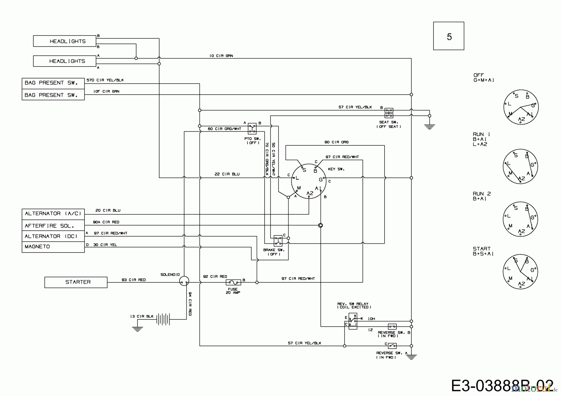  Efco Lawn tractors Kommand 92/13,5 T 13AH77KE637  (2009) Wiring diagram