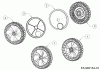 MTD Smart 53 MSPB 12A-A05D600 (2017) Listas de piezas de repuesto y dibujos Wheels
