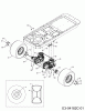 Cub Cadet RZT 50 17BI2ACP603 (2013) Listas de piezas de repuesto y dibujos Drive system, Rear wheels 18x9,5-8