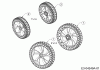 MTD Y 600 PM 11A-A0S5329 (2018) Listas de piezas de repuesto y dibujos Wheels