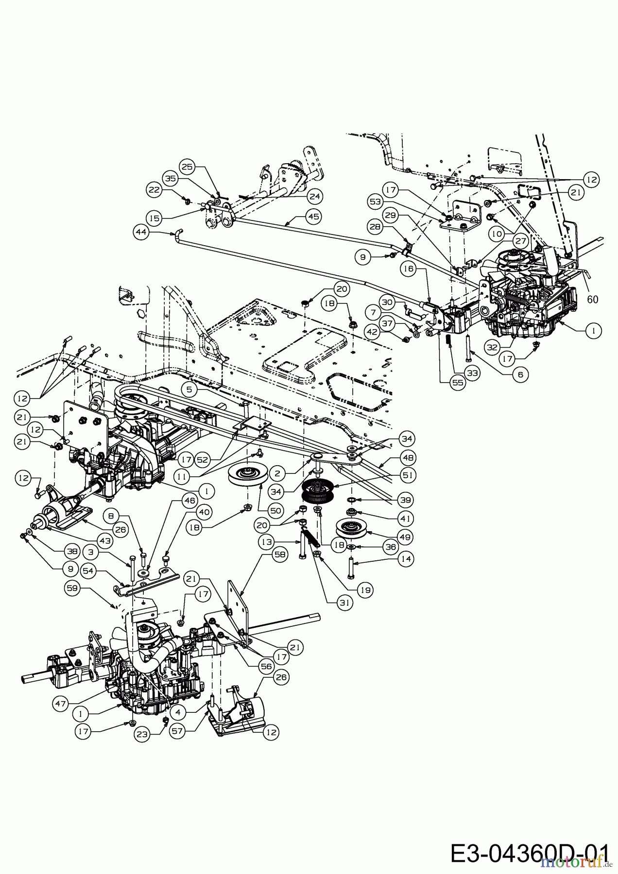  Gutbrod Lawn tractors GLX 105 RHL-SK 13CF51GN690  (2012) Drive system