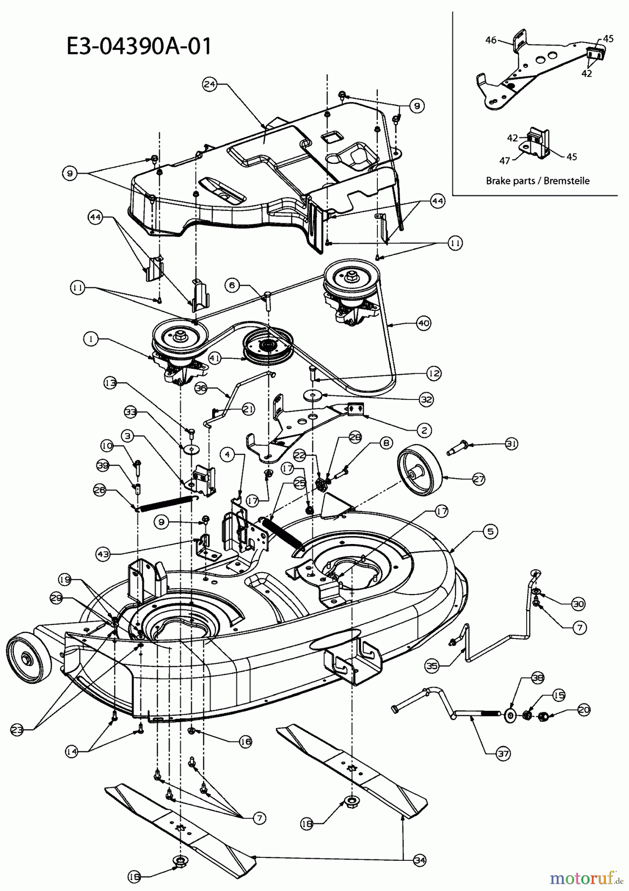 Black Edition Lawn tractors 155/96 T 13AM762F404 (2008) Mowing deck F (38