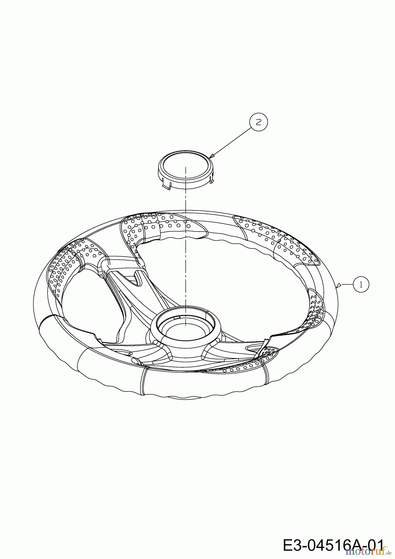  Gutbrod Zero Turn GLX 122 FH 17BT4BFY690  (2011) Steering wheel