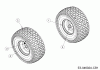 MTD DL 920 H 13H271KE677 (2018) Listas de piezas de repuesto y dibujos Front wheels 15x6