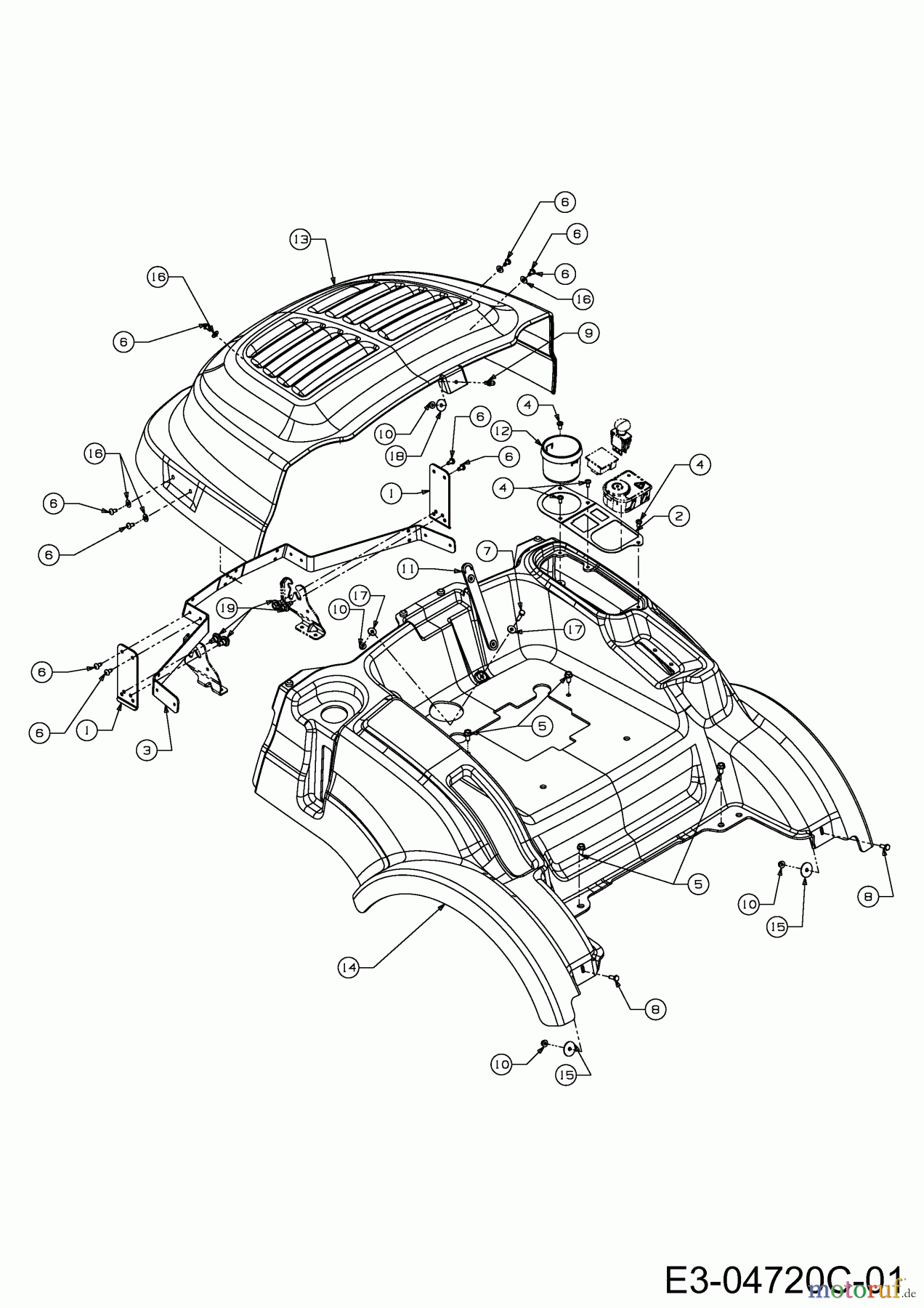  Gutbrod Zero Turn GLX 122 FH 17BT4BFY690  (2011) Cover panels