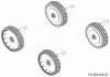MTD Optima G 46 MB 11E-705B600 (2017) Listas de piezas de repuesto y dibujos Wheels