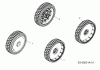 MTD SPO 53 M 12C-84M1686 (2010) Listas de piezas de repuesto y dibujos Wheels