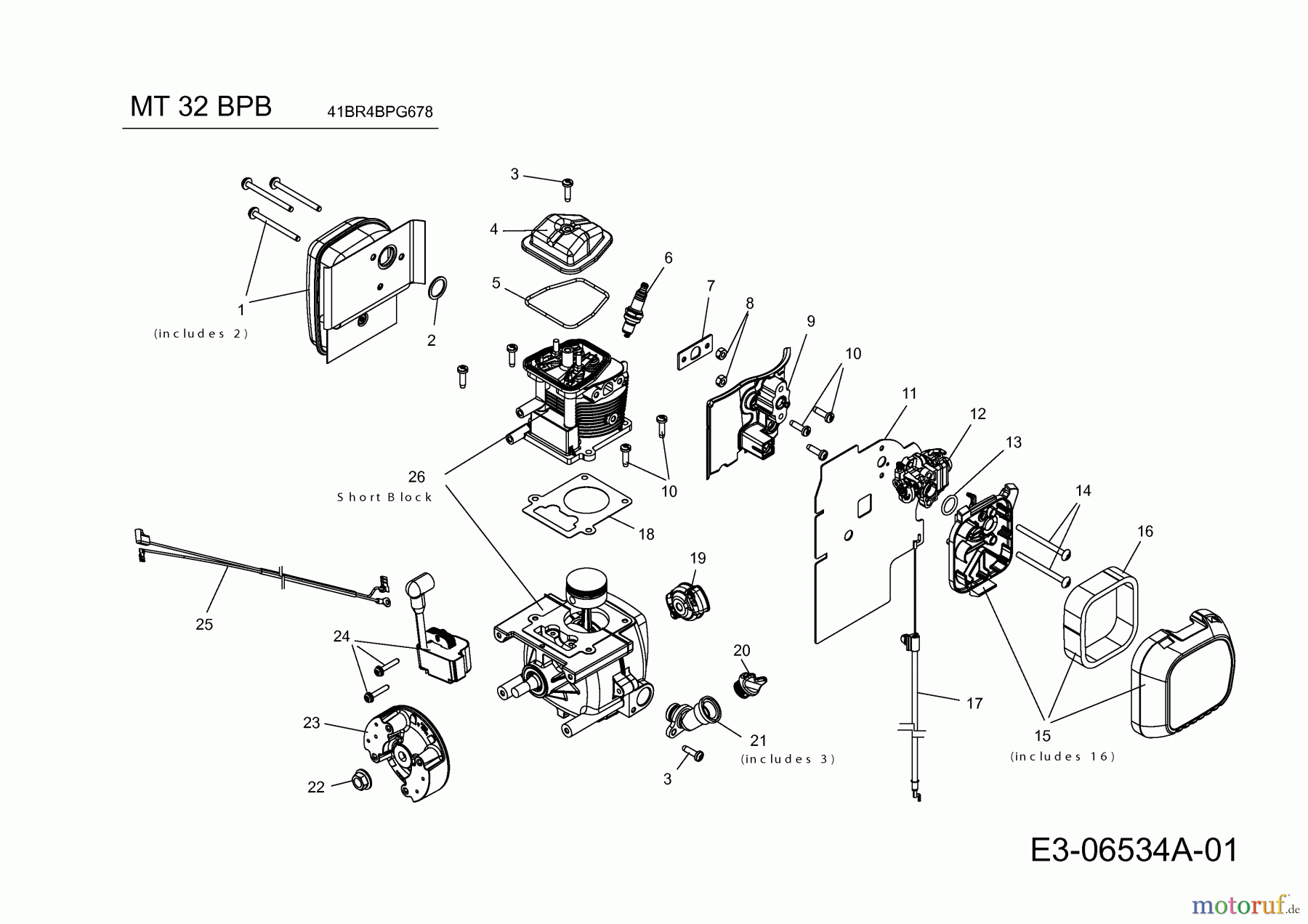  MTD Leaf blower, Blower vac MT 32 BPB 41BR4BPG678  (2017) Engine