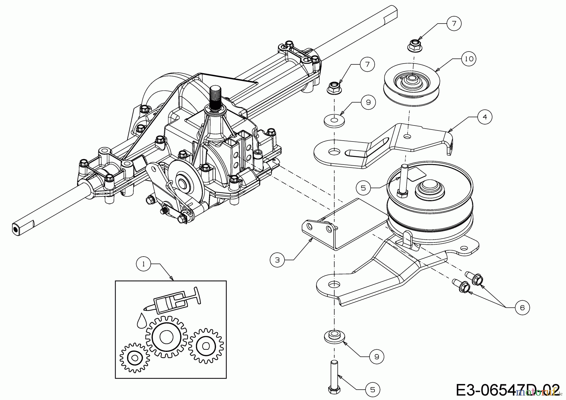  MTD Lawn tractors MTD 76 13H2765F600  (2018) Idle pullie gearbox