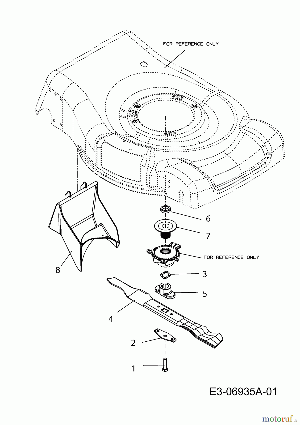 Efco Petrol mower self propelled LR 55 12BI868F637 (2012) Blade, Mulch plug