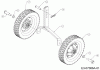 MTD T 380 21C-382A678 (2011) Listas de piezas de repuesto y dibujos Wheel support, Wheels