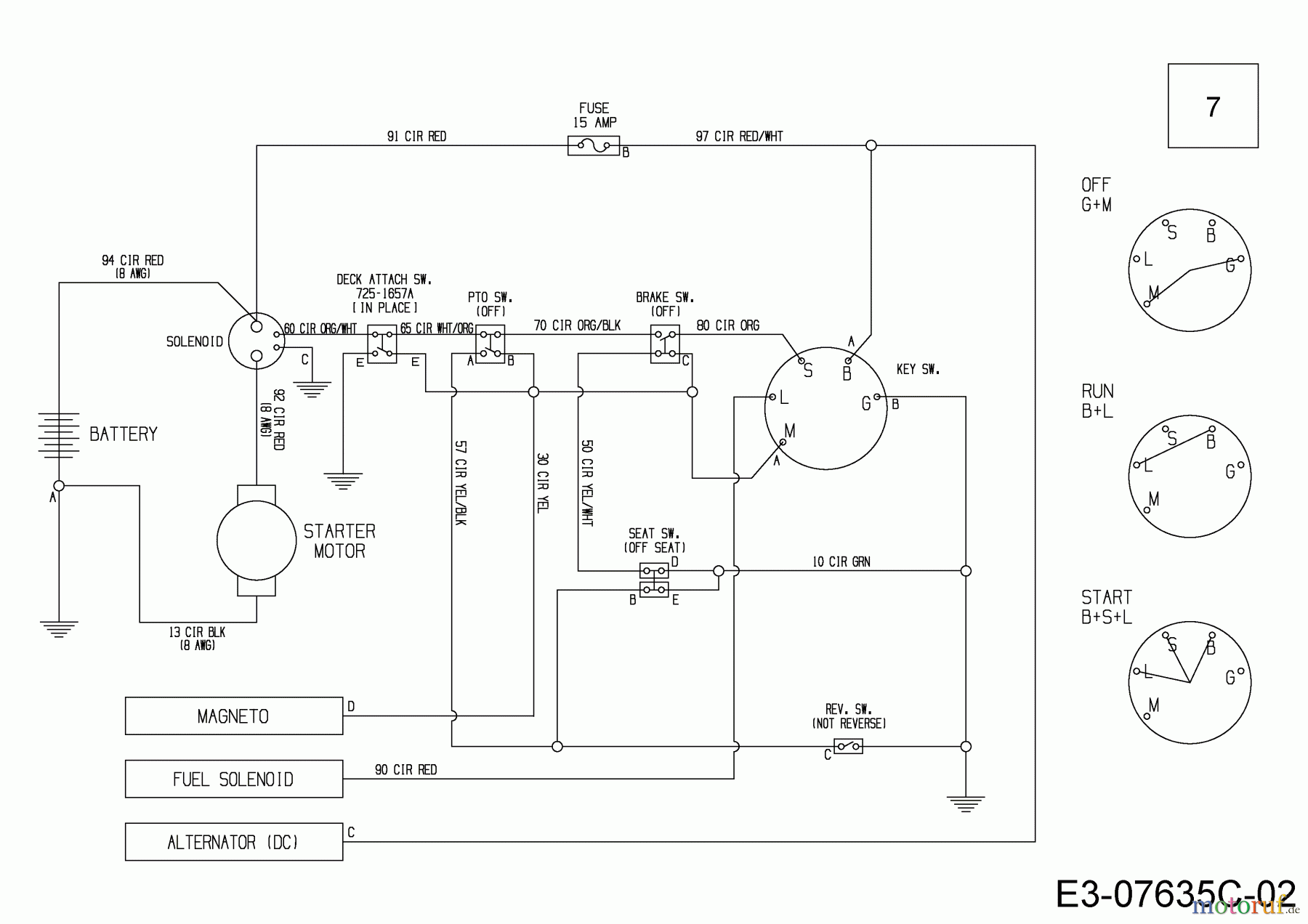  MTD Lawn tractors Minirider 76 SDE 13B226JD600  (2015) Wiring diagram