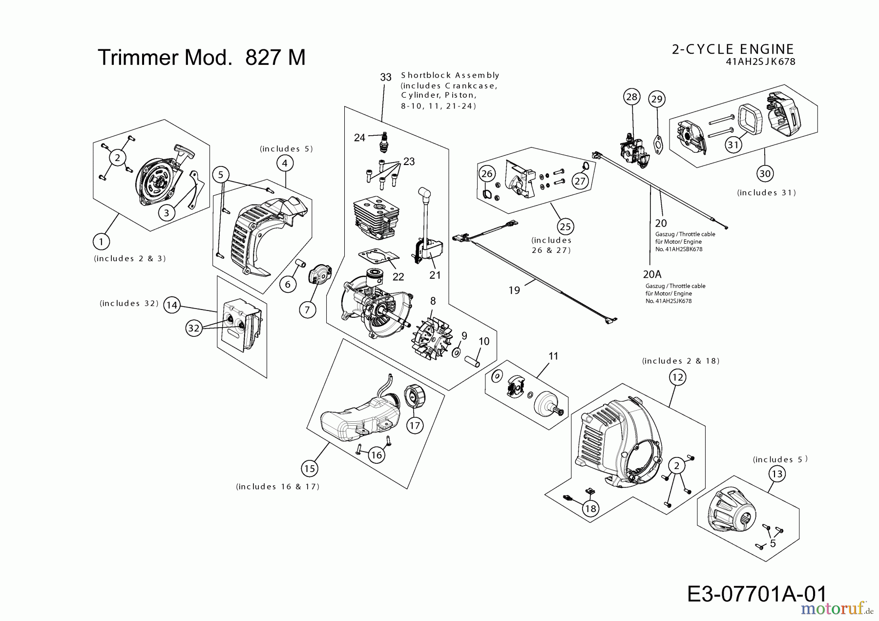  MTD Brush cutter 827 M 41AD7VT-678  (2013) Engine