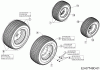 Cub Cadet GTX 2100 14A-3GE-603 (2016) Listas de piezas de repuesto y dibujos Wheels 16x6.5 + 23x10.5
