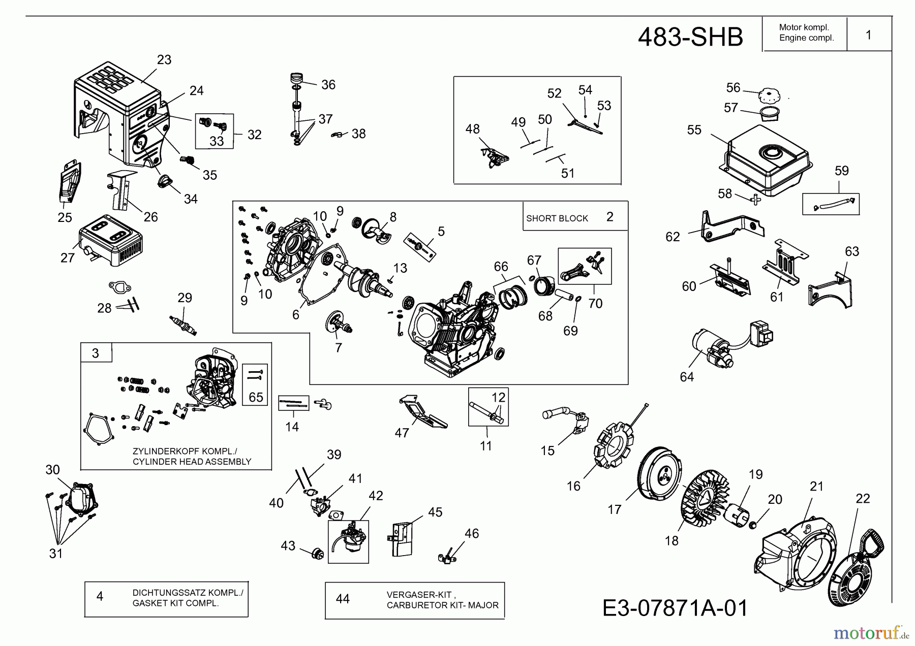  MTD-Engines Horizontal 483-SHB 752Z483-SHB  (2013) Engine
