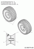MTD Optima LG 155 13TM77KG678 (2014) Listas de piezas de repuesto y dibujos Front wheels 15x6 for serial number with ...B... Only