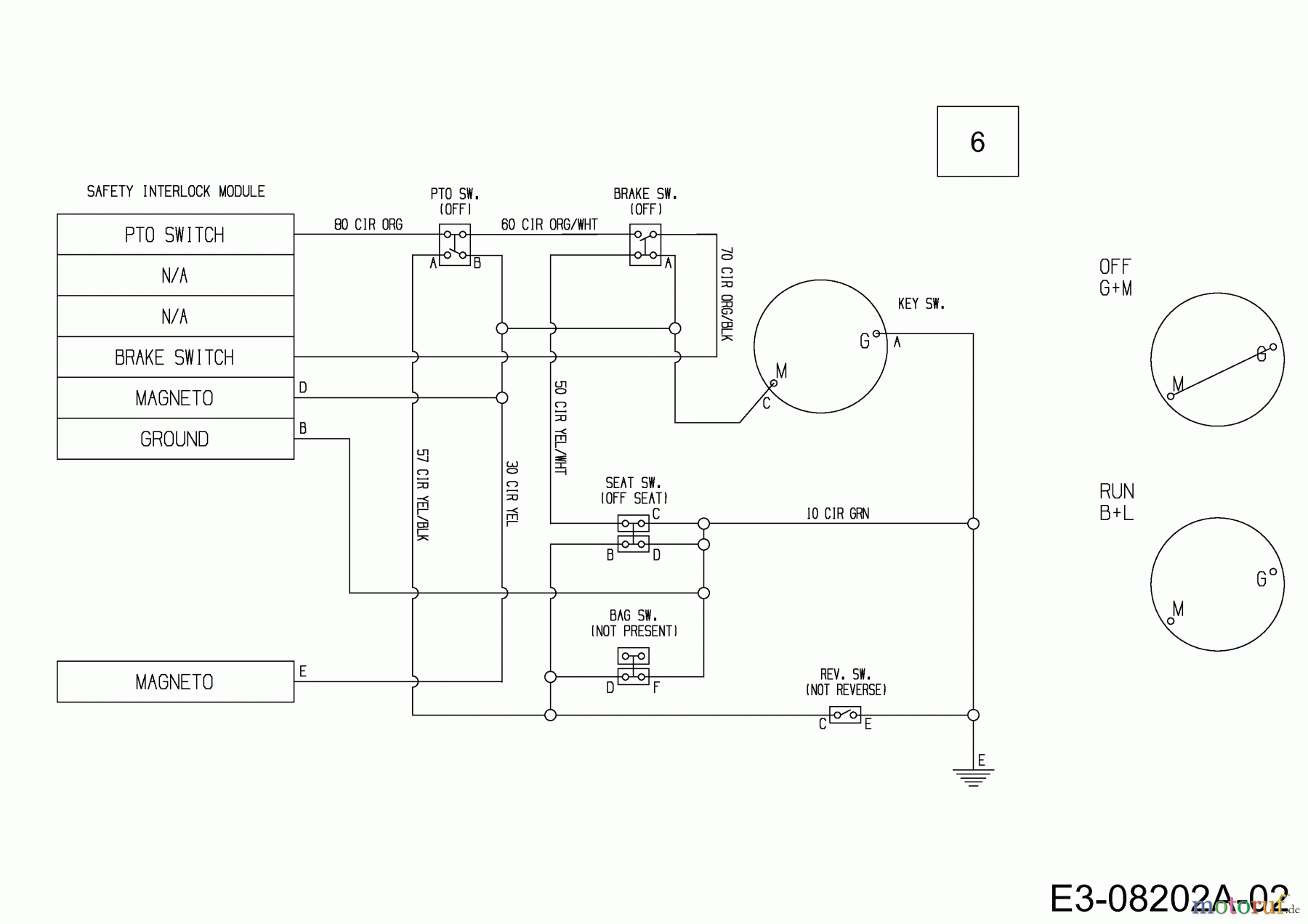  MTD Lawn tractors Minirider 60 RD 13A625EC600  (2013) Wiring diagram
