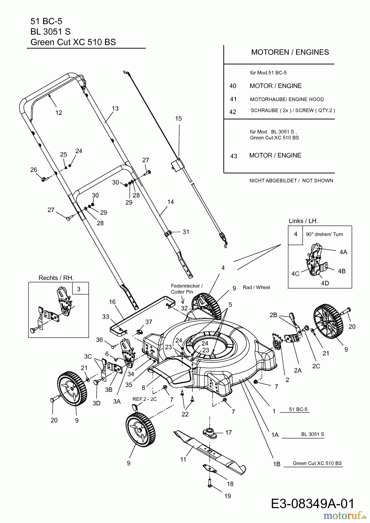  Green Cut Petrol mower KSXC 510 BS 11A-070D660  (2013) Basic machine