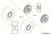 Cub Cadet XZ 1-50 17BICACQ603 (2017) Listas de piezas de repuesto y dibujos Wheels 13x5 + 18x9.5