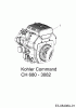 Cub Cadet GTX 2100 14A-3GE-603 (2016) Listas de piezas de repuesto y dibujos Engine Kohler