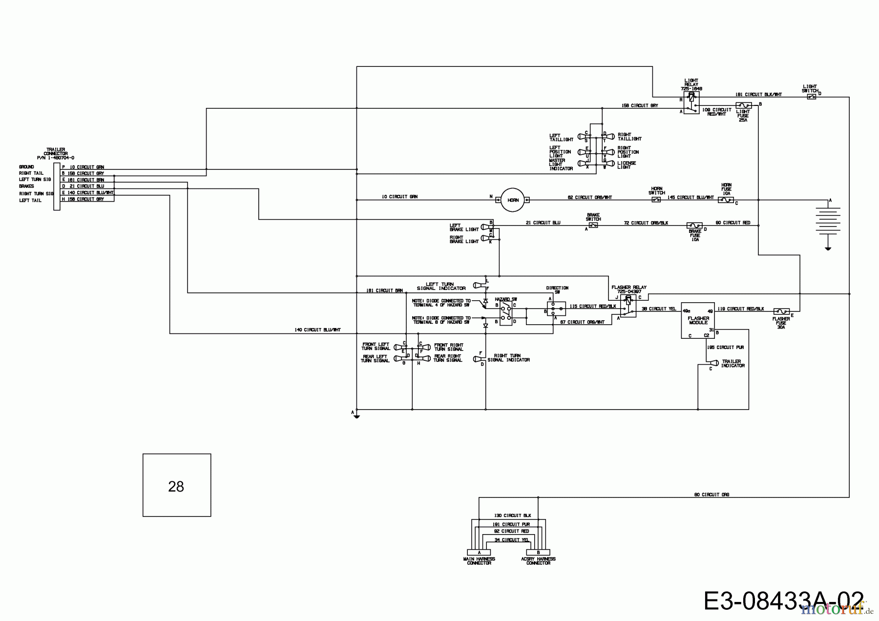  Cub Cadet Utility Vehicle Volunteer 37AK466D603R  (2015) Wiring diagram